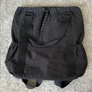 Black Backpack with Logo